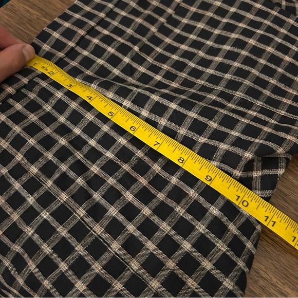 💕 NWT Zara Black and Tan Checkered Pants S - Picture 8 of 11